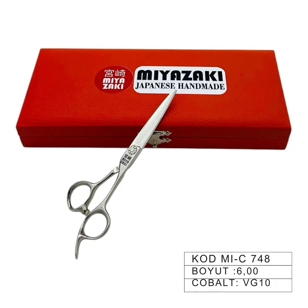 Miyazaki Japanese Handmade MI-C 748 Kuaför Makası | 6” VG10 Cobalt
