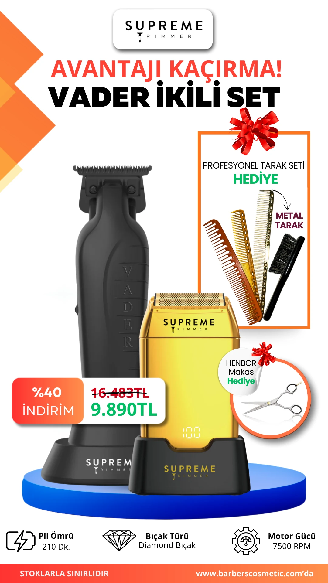 Siyah Trimmer & Gold Crunch