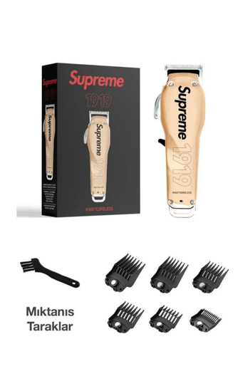 Supreme 1453 Conquest Trimmer & Supreme 1919 King Cordless Kablosuz Saç, Sakal ve Ense Kesim ve Tasarım Makinesi