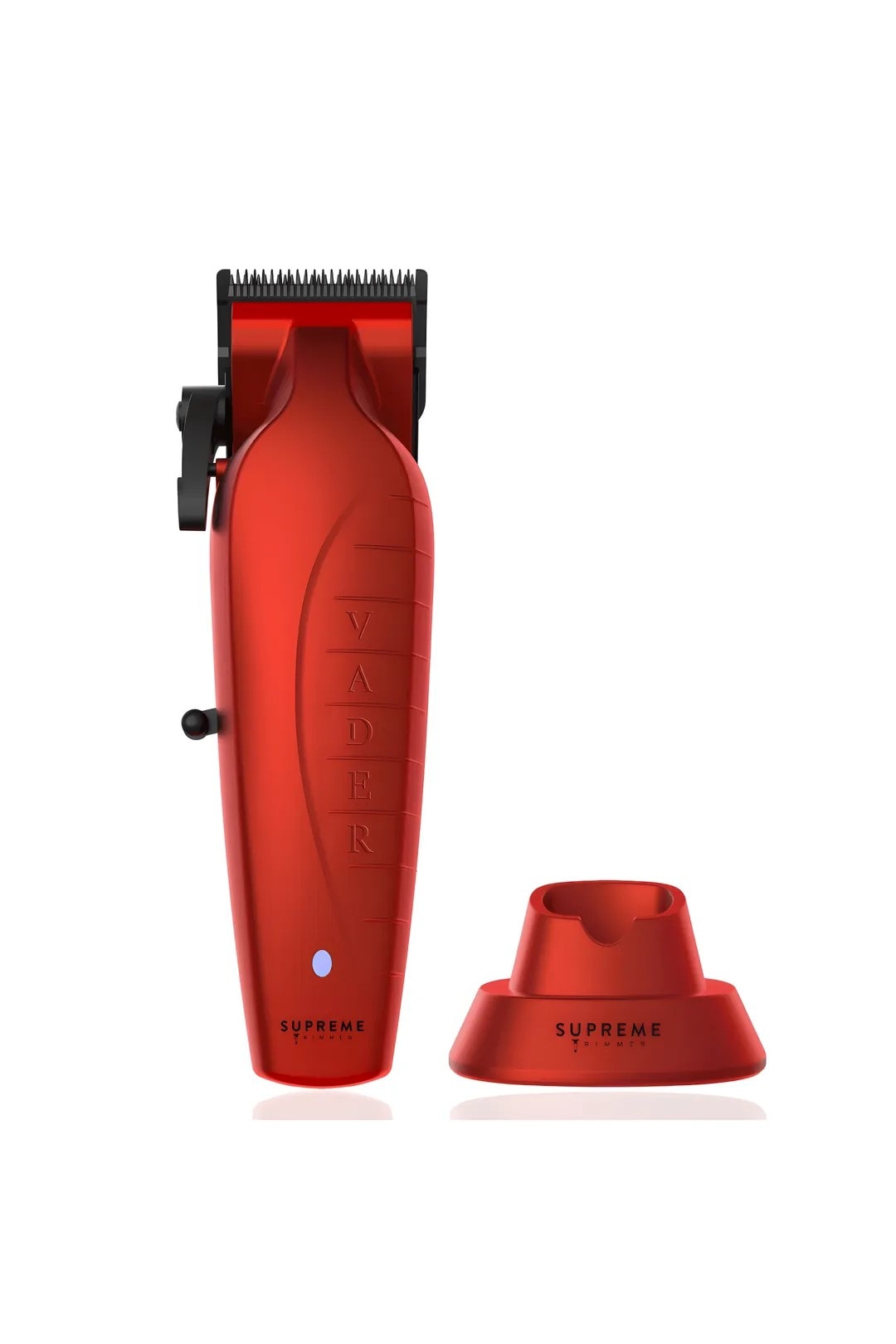 Supreme Trimmer Vader Clipper Tıraş Makinesi | Profesyonel Kesim İçin DLC Taper Bıçak 7500 RPM - Kırmızı