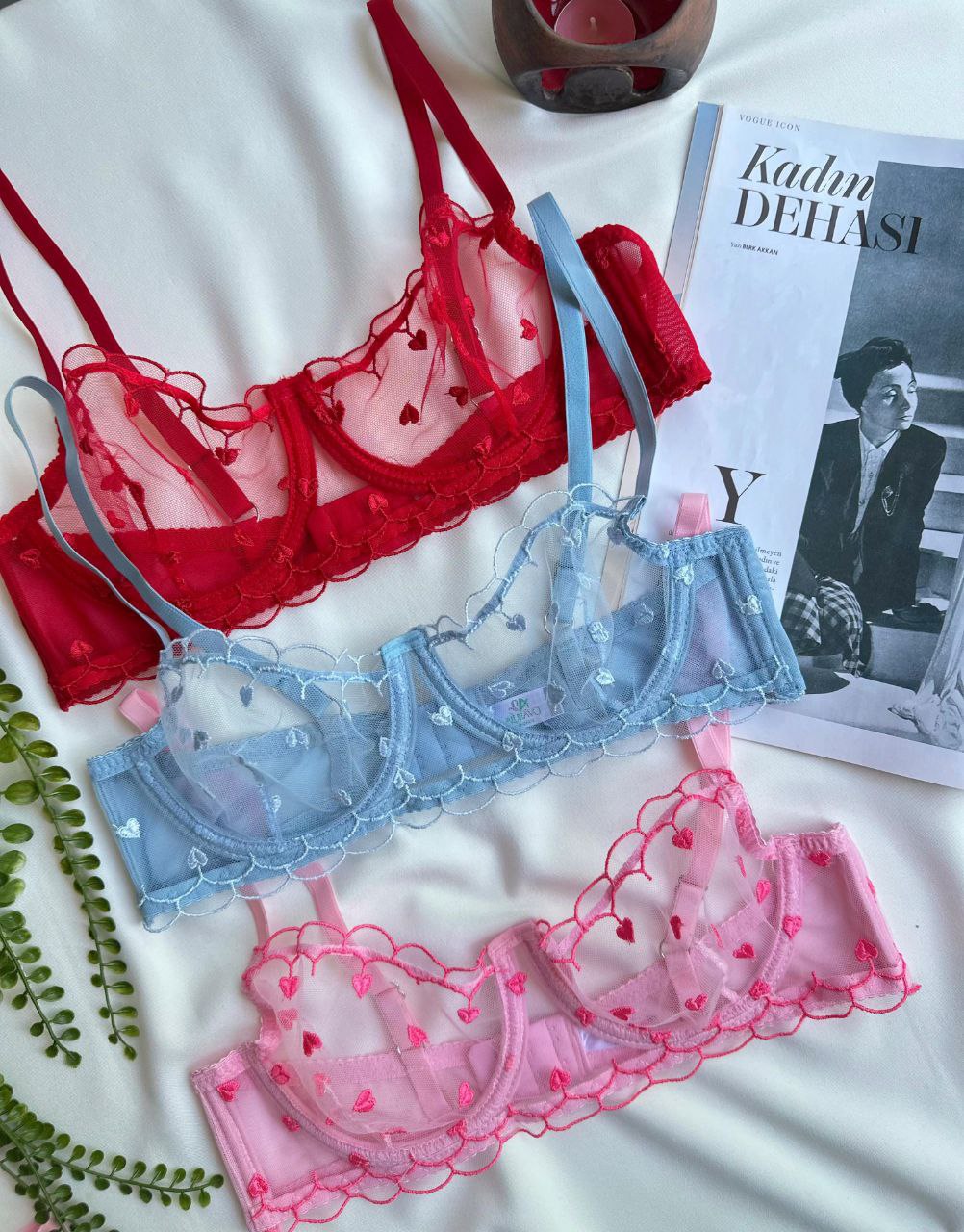 Sweet Hearts Transparan Dantel Set