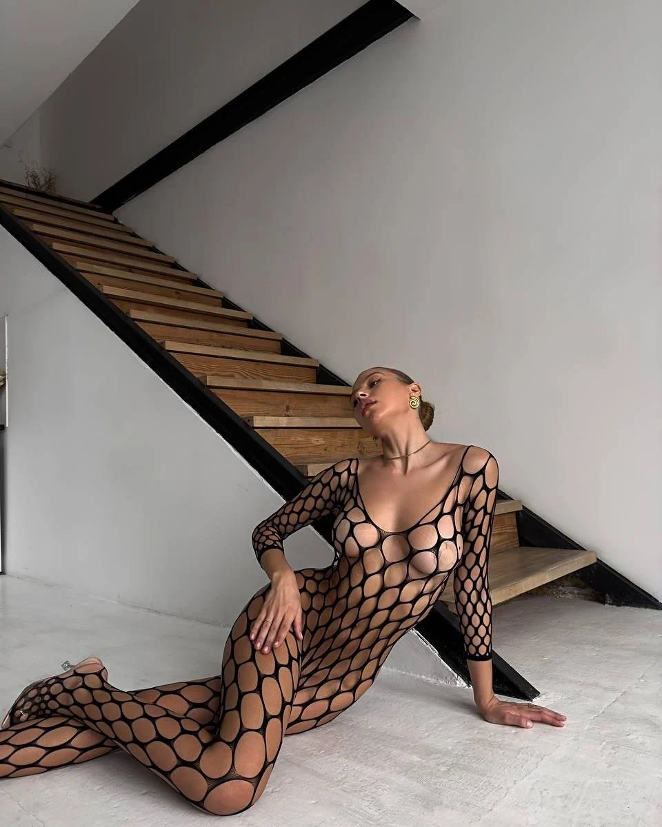Wild Net Bodystocking | Özel Bölgesi Açık Vücut Çorabı