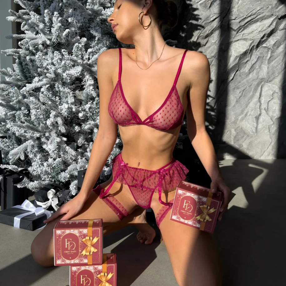 Scarlett Allure Jartiyer Set Vişne