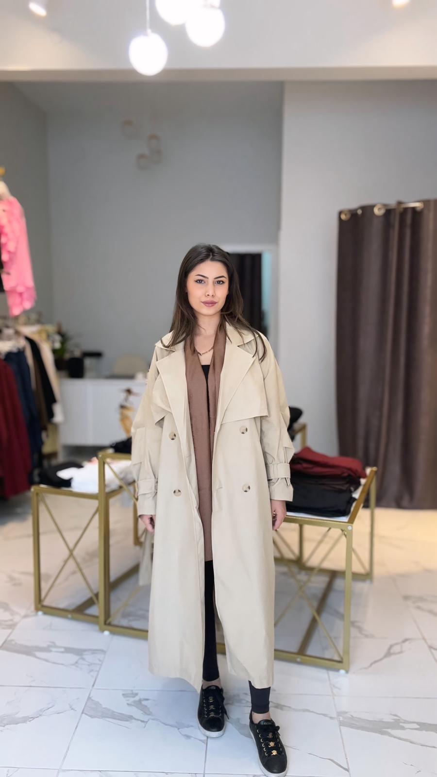 Camel oversize trençkot 
