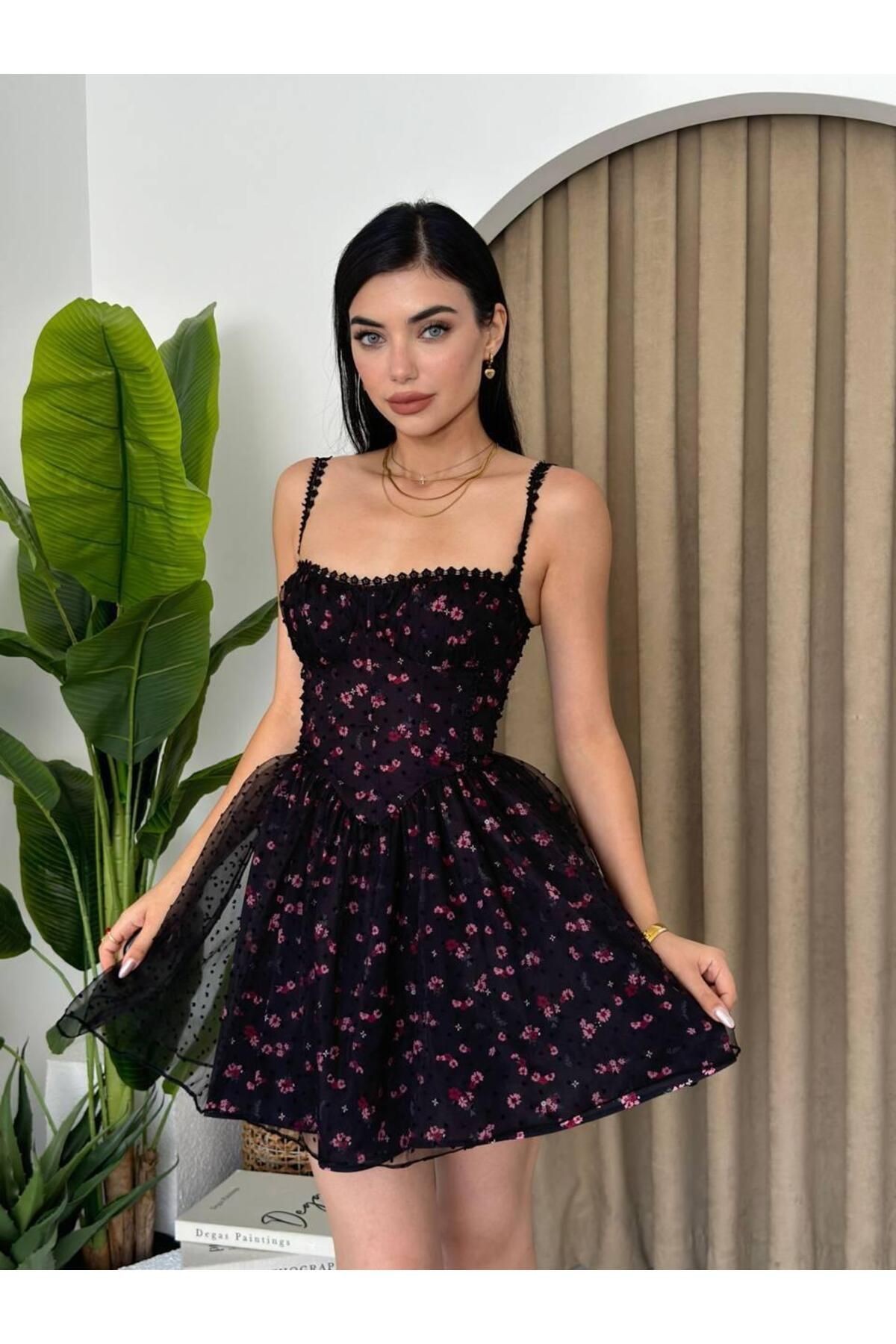 Marjinal Kadın Tül Detaylı Candy Elbise