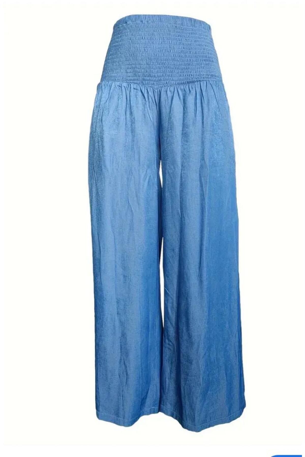Yüksek Bel Geniş Paça Pantolon