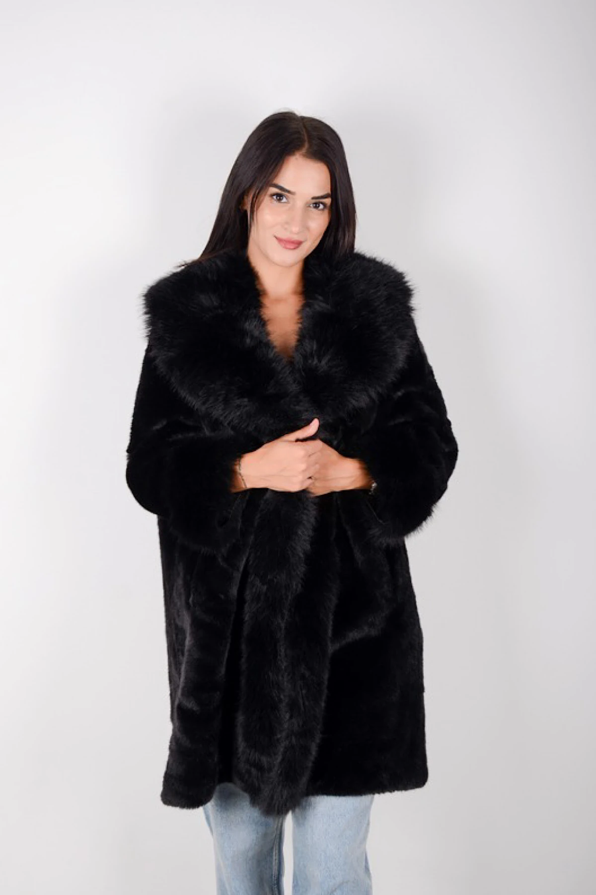 Kadın İthal İçi Nubuk Kaplama Kaban