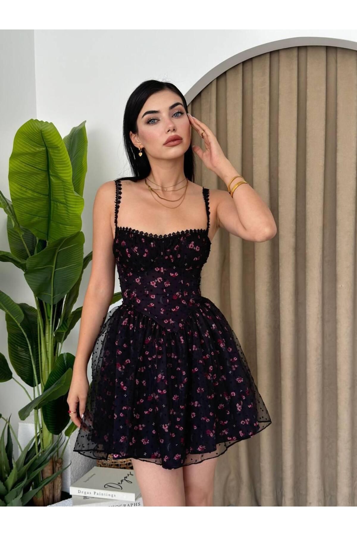 Marjinal Kadın Tül Detaylı Candy Elbise