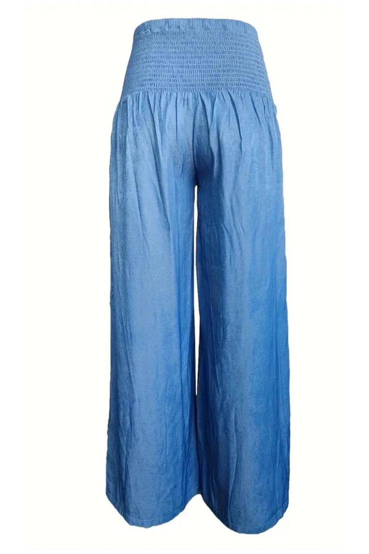 Yüksek Bel Geniş Paça Pantolon