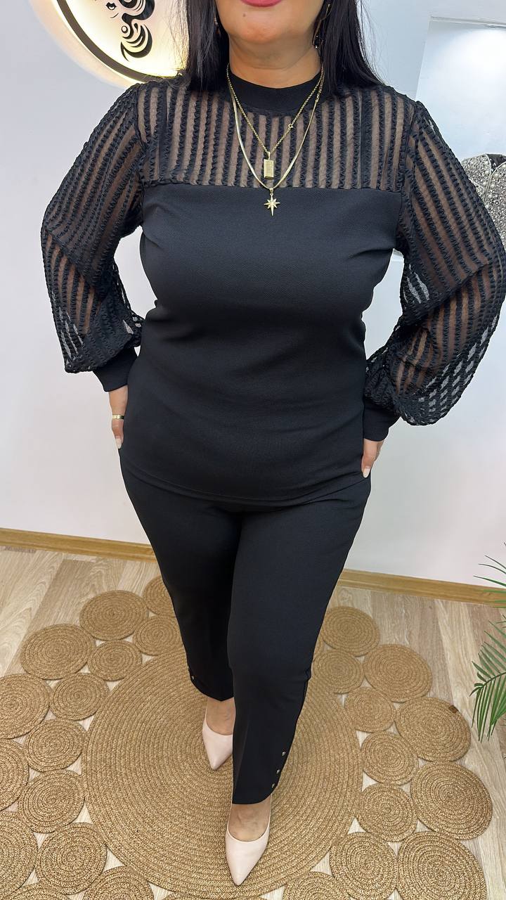 Büyük Beden Tasarım Güpür Bluz