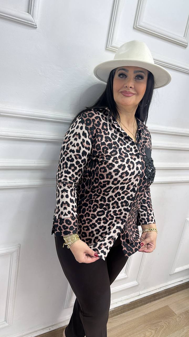 Premium Luxury Leopar Gömlek
