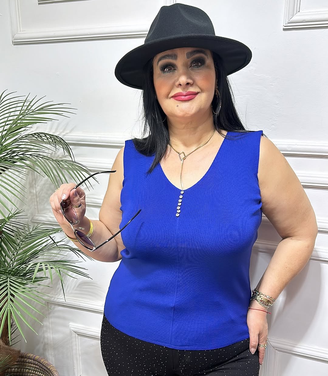 Büyük Beden Kalın Askılı Bluz