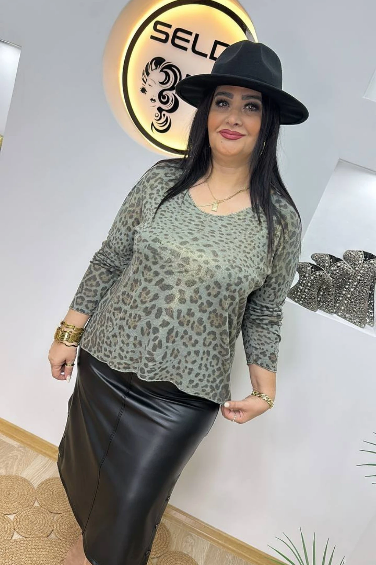 Orijinal İtalyan Tasarım Bluz  - Haki