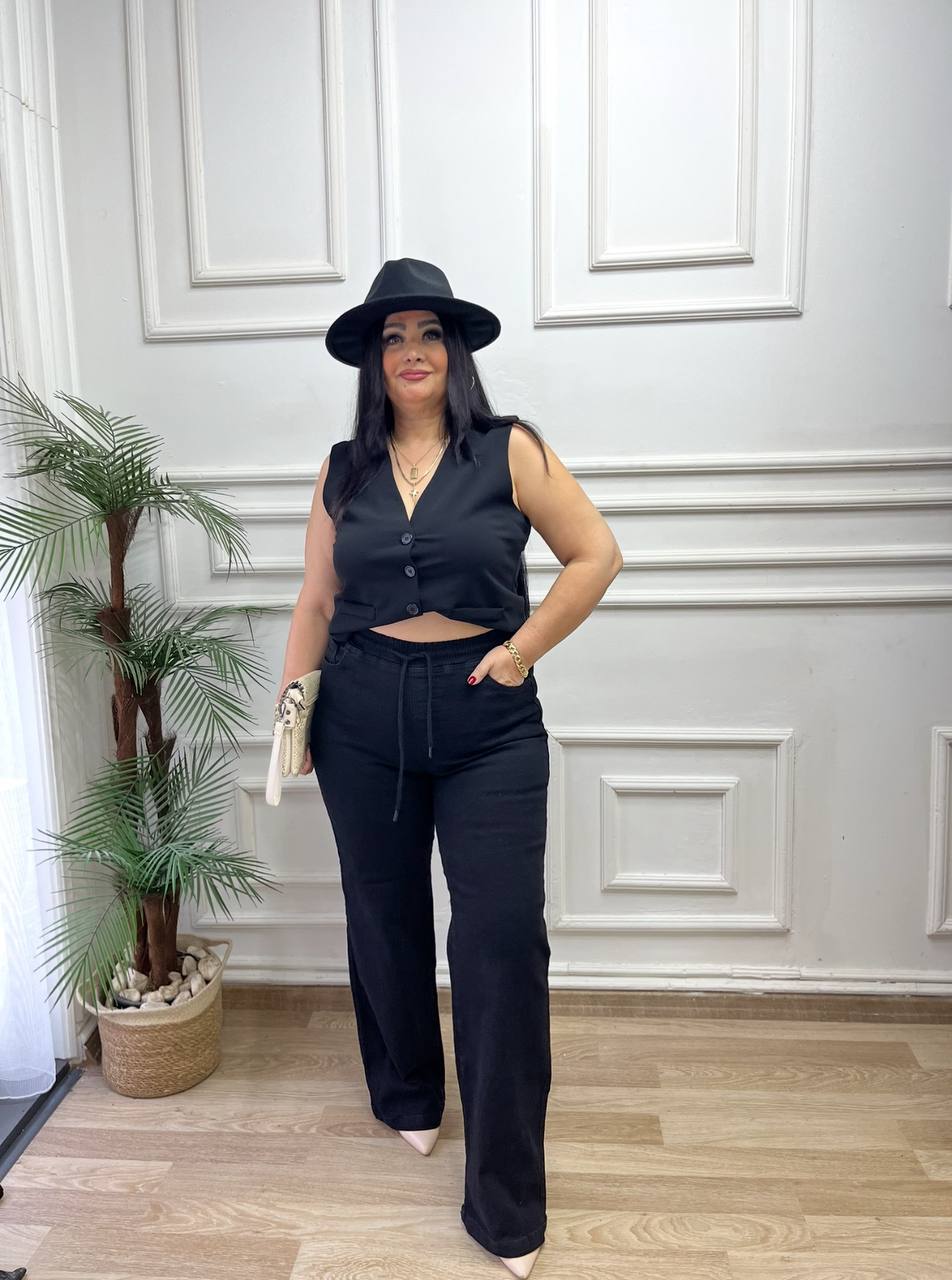 Büyük Beden Premium Kot Pantolon - Siyah