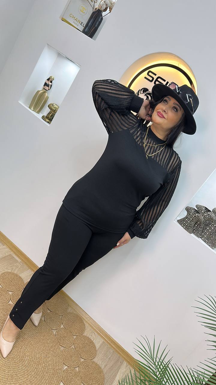 Büyük Beden Tasarım Güpür Bluz