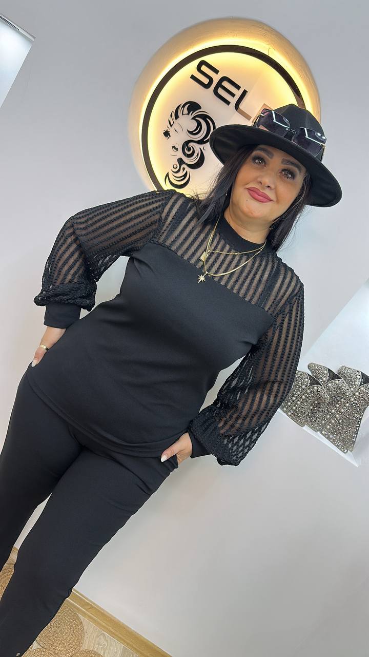 Büyük Beden Tasarım Güpür Bluz