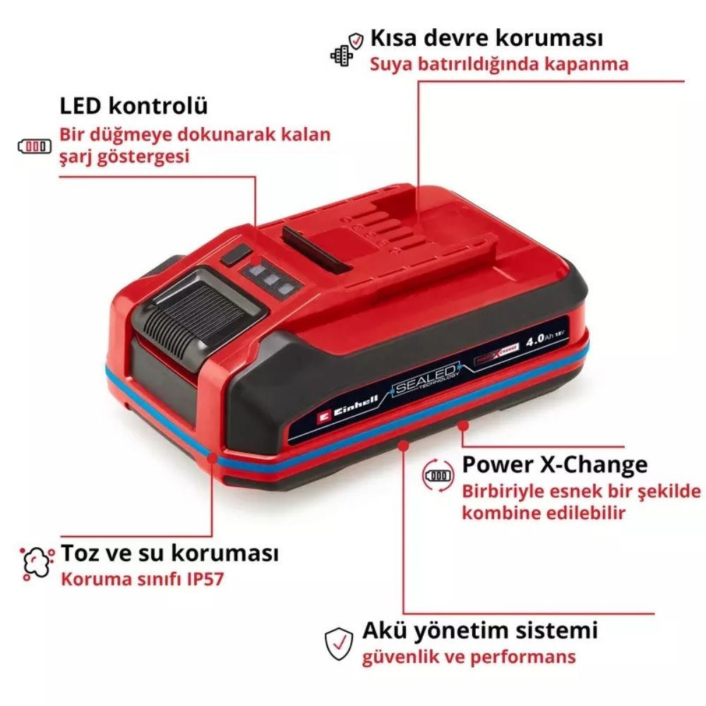 Einhell 18V 4,0 Ah PXC Starter Kit, Akü & Şarj Cihazı