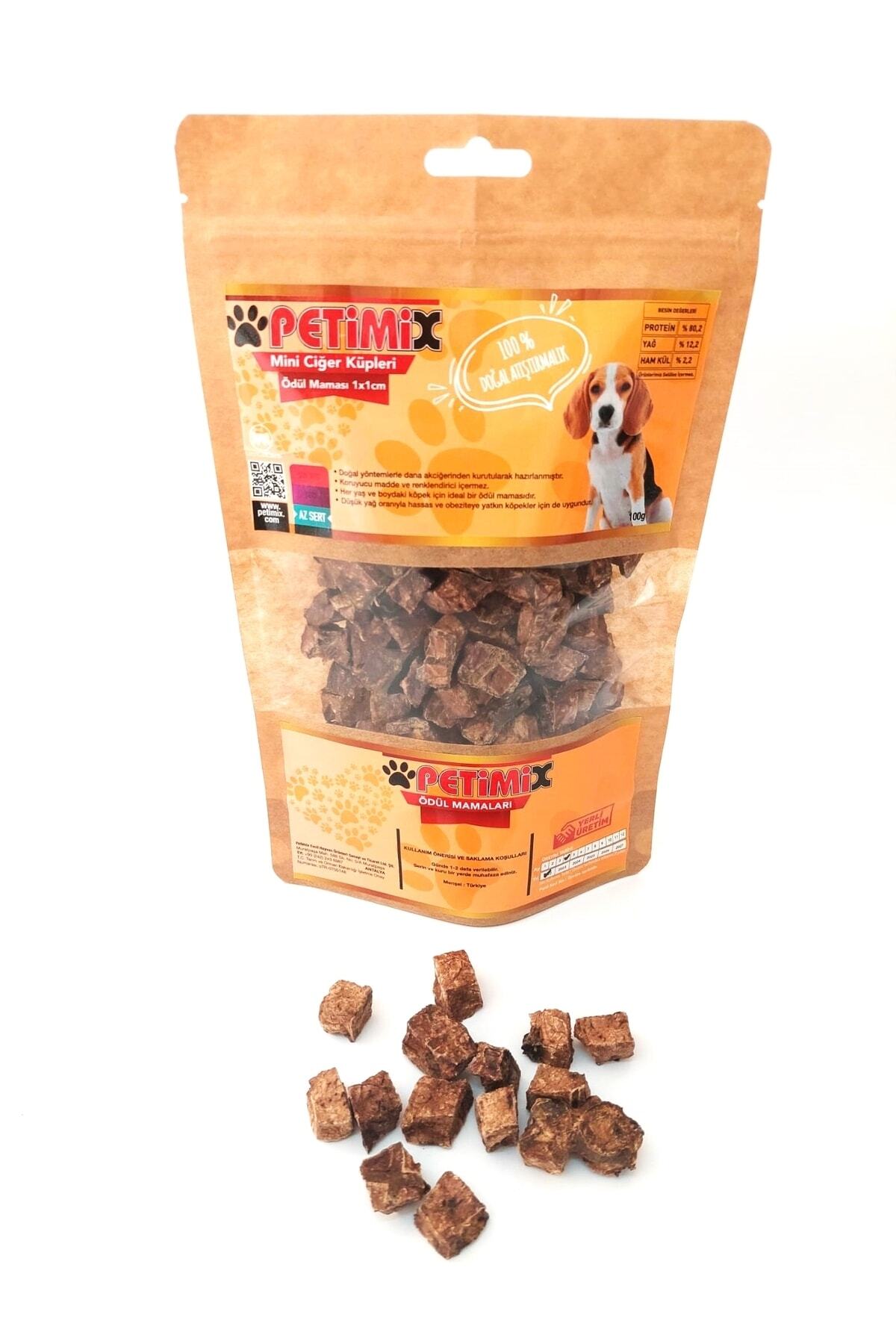 Mini Ciğer Küpleri 100g Köpek Ödül Maması