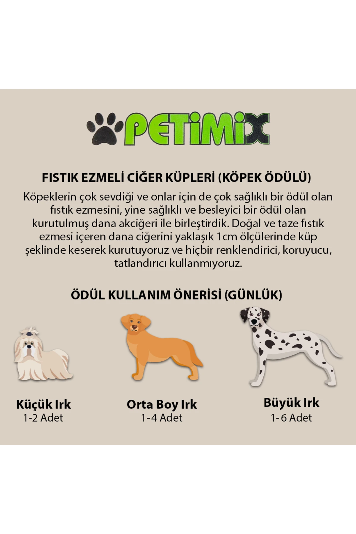 Fıstık Ezmeli Dana Ciğer Küpleri 100g Köpek Ödül Maması