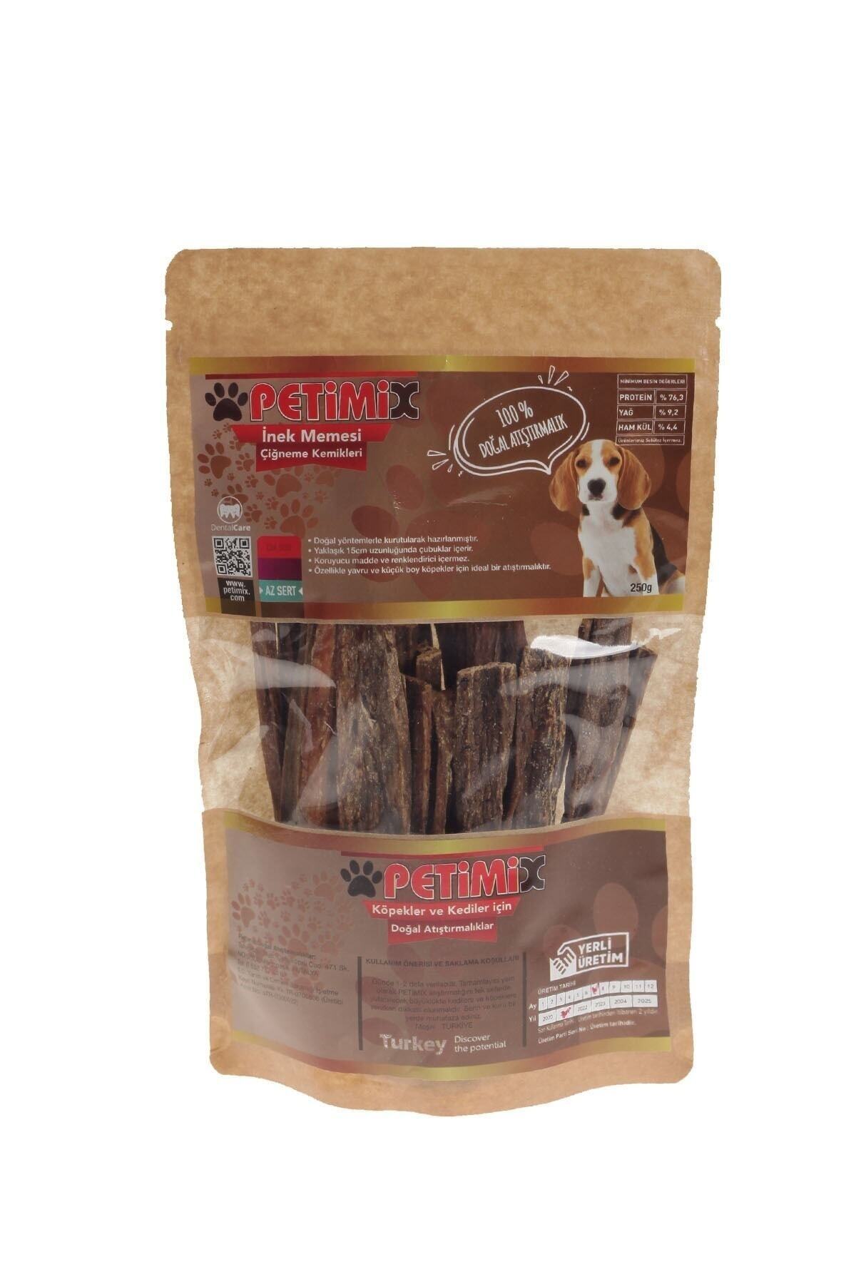 Meme Çubuk 250g Inek Memesi Çiğneme Kemikleri Köpek Ödül Maması