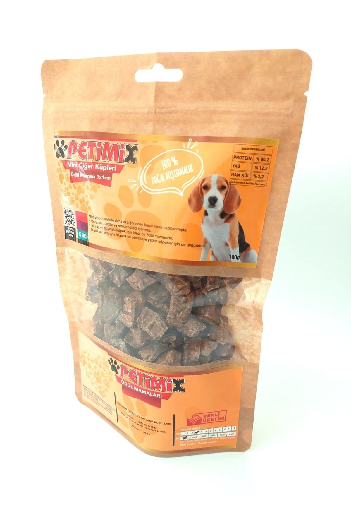 Mini Ciğer Küpleri 100g Köpek Ödül Maması