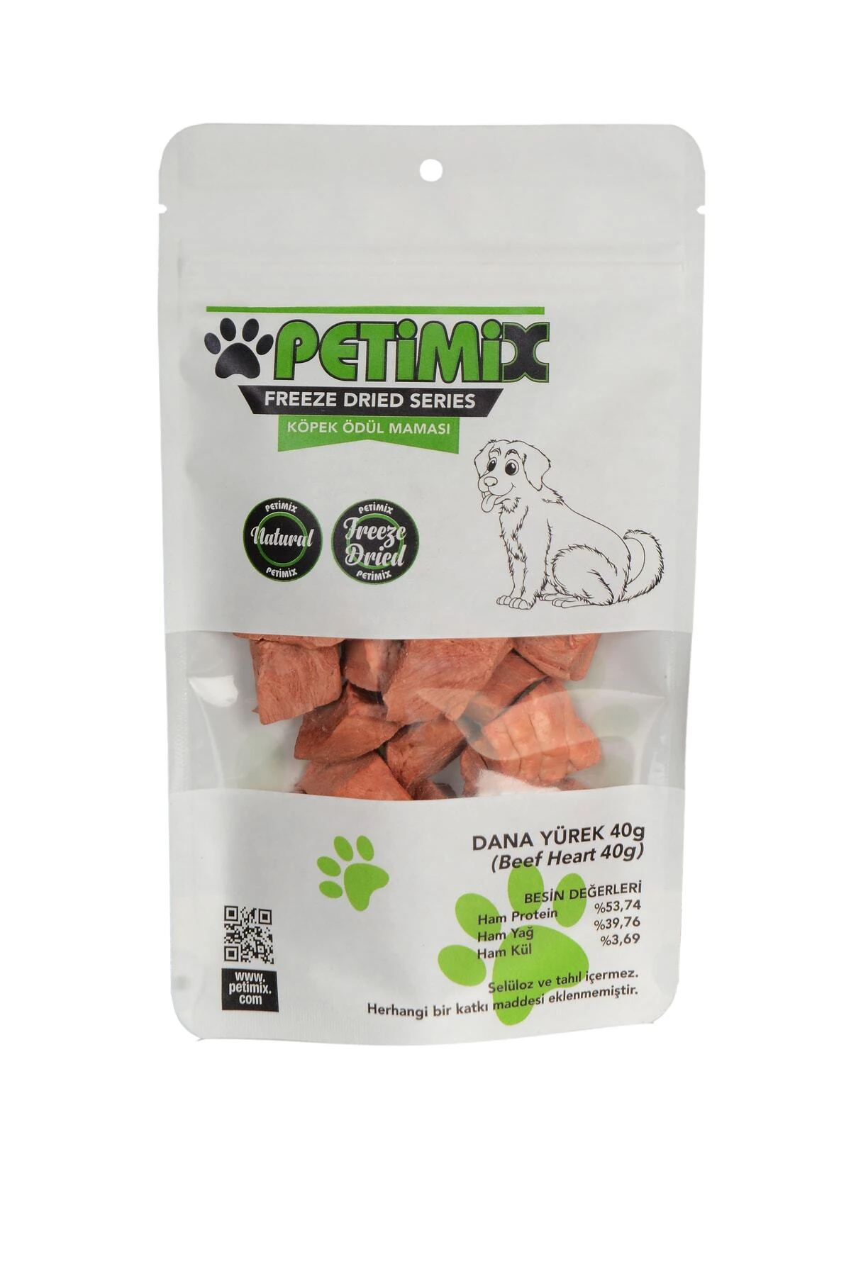 Freeze Dry Dana Yürek 40g Barf Köpek Ödül Maması