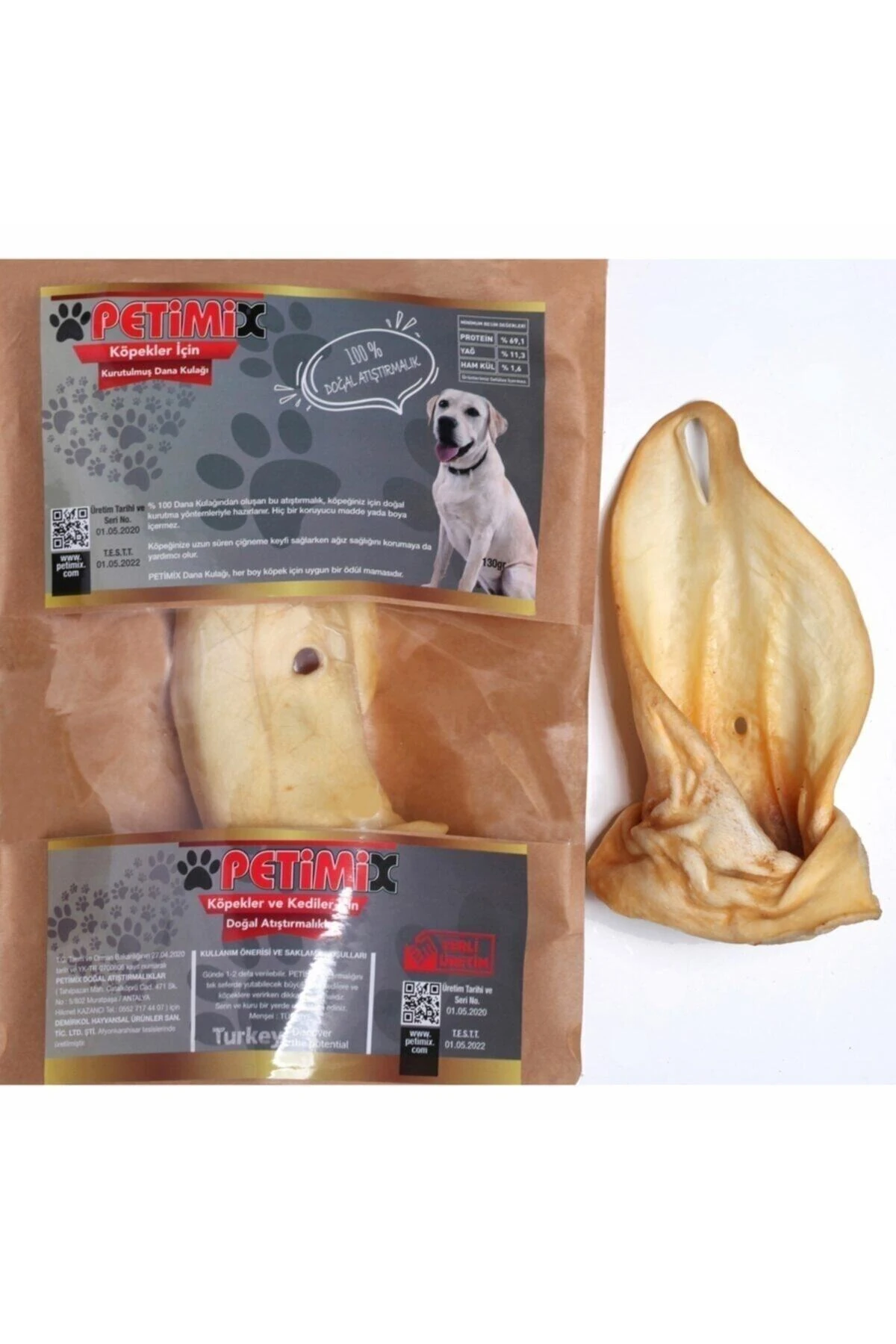 Dana Kulak 130g Çiğneme Kemikleri Köpek Ödül Maması