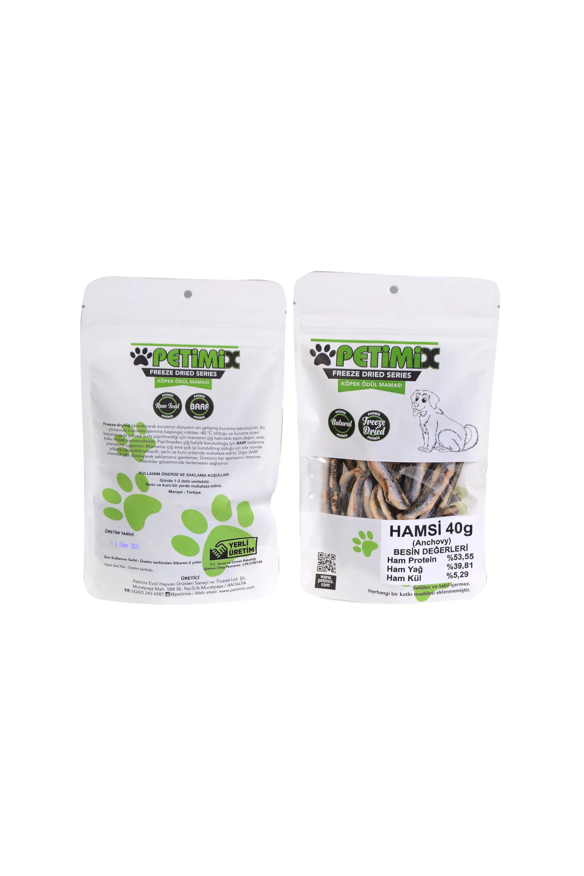 Freeze Dry Hamsi 40g BARF Köpek Ödül Maması