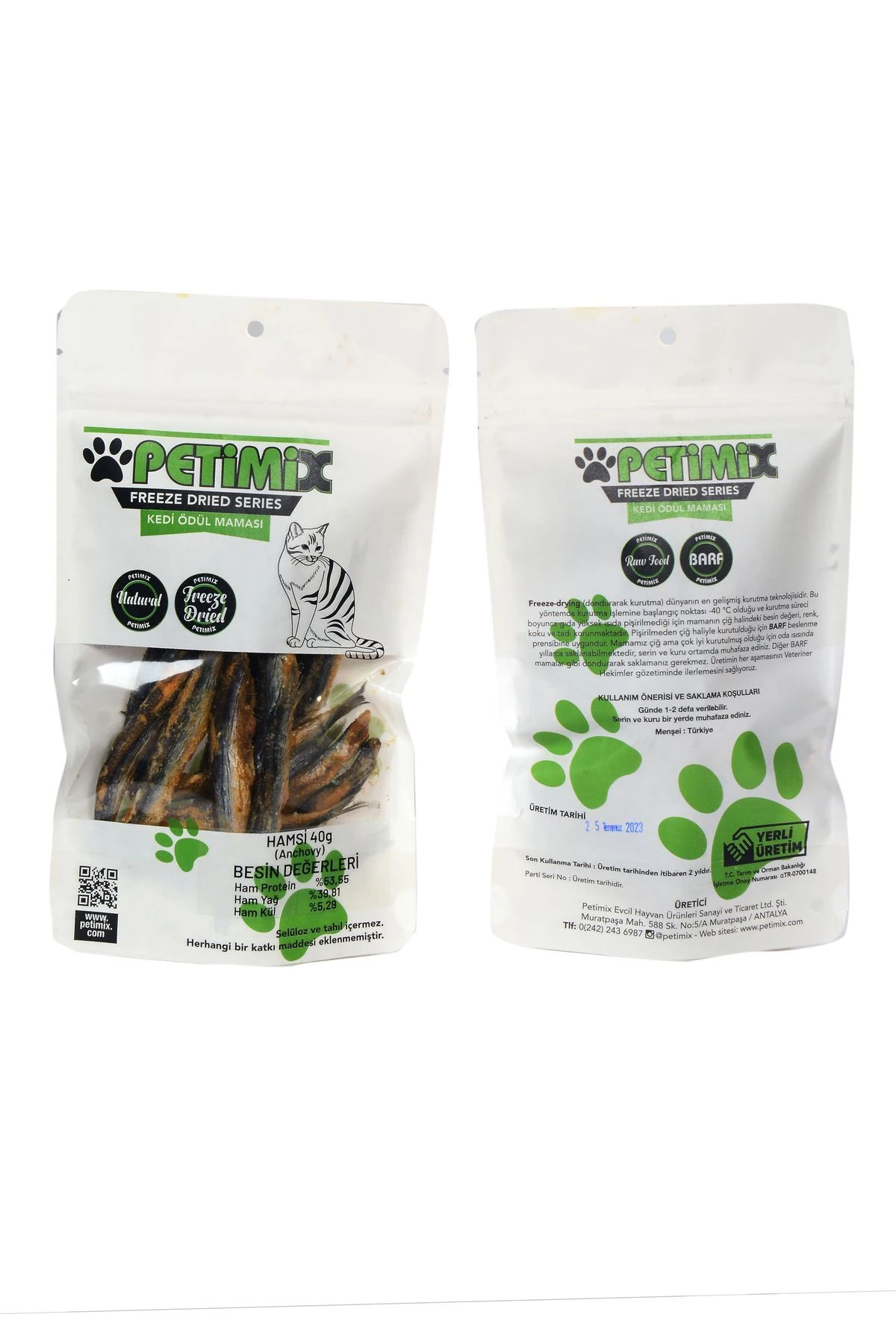 Freeze Dry Hamsi 40g Kedi Ödül Maması