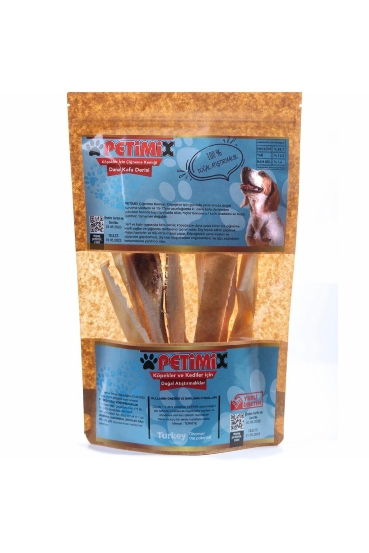 Dana Kafa Derisi 100g Çiğneme Kemikleri Köpek Ödül Maması