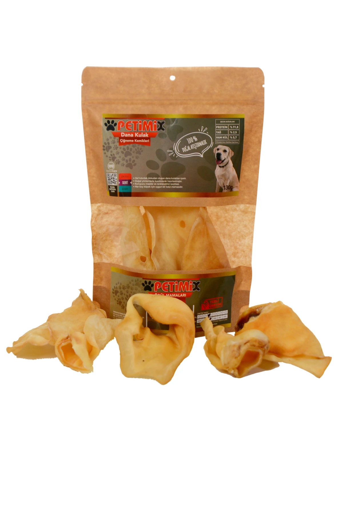 Dana Kulak 130g Çiğneme Kemikleri Köpek Ödül Maması