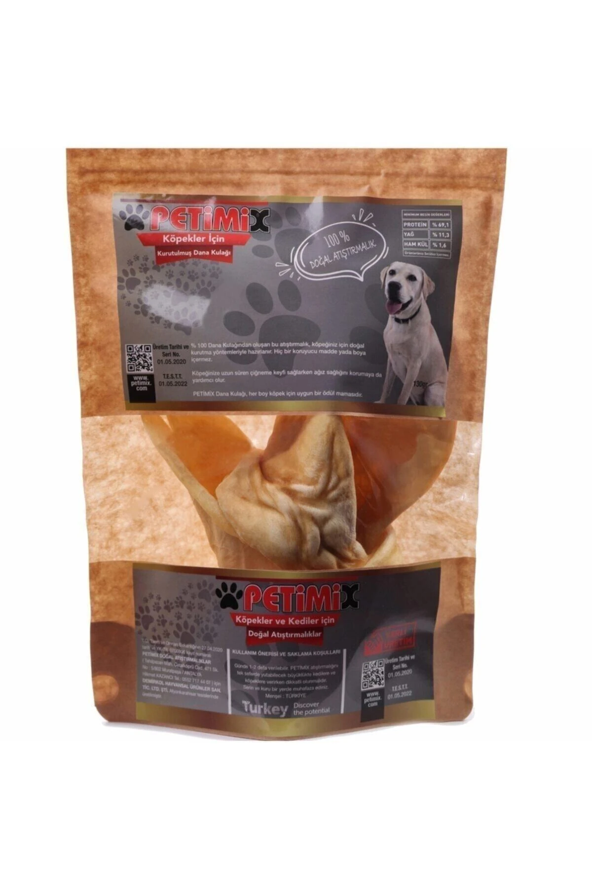 Dana Kulak 130g Çiğneme Kemikleri Köpek Ödül Maması