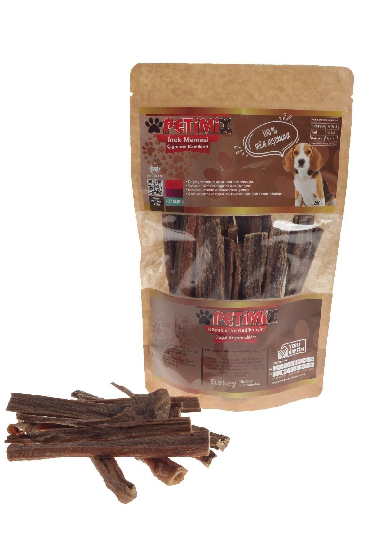 Meme Çubuk 250g Inek Memesi Çiğneme Kemikleri Köpek Ödül Maması