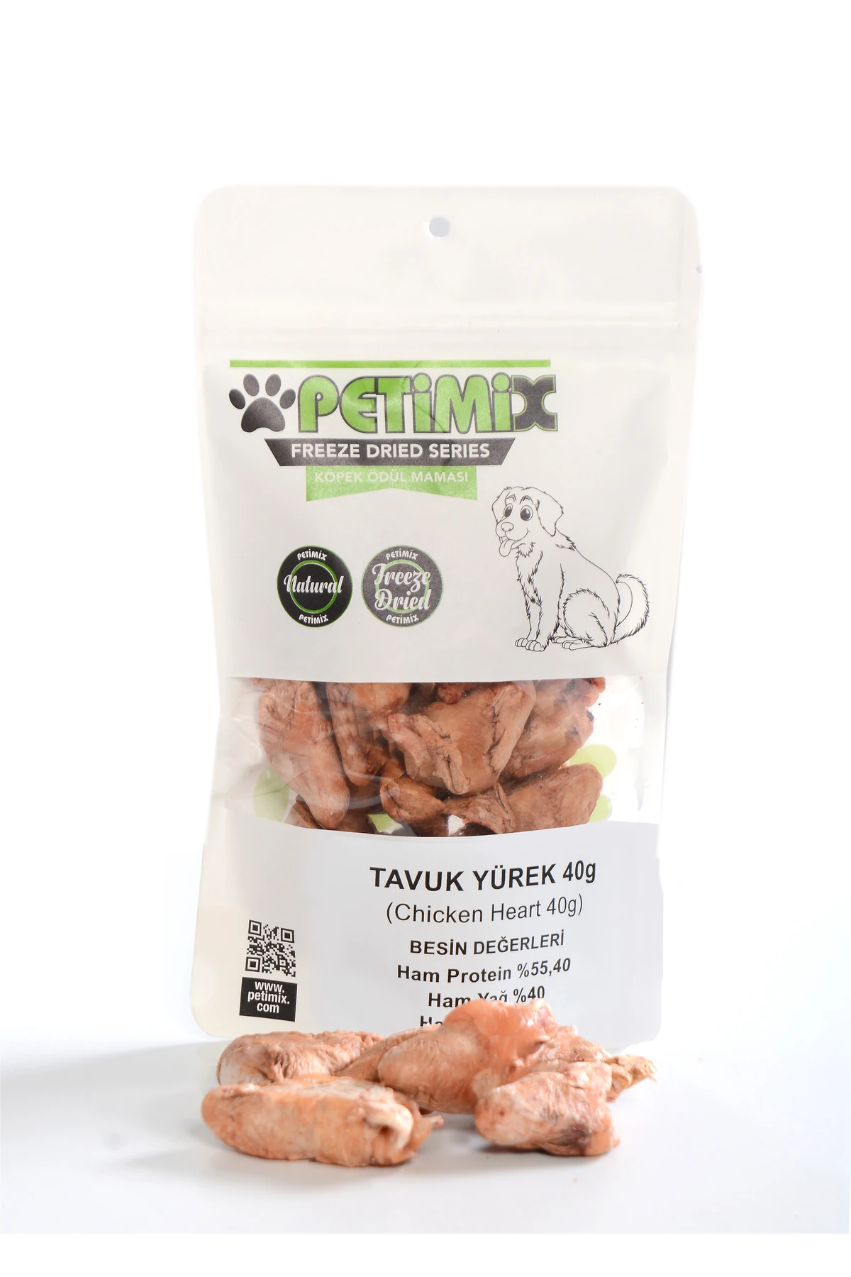 Freeze Dry Tavuk Yürek 40g Kedi Ödül Maması