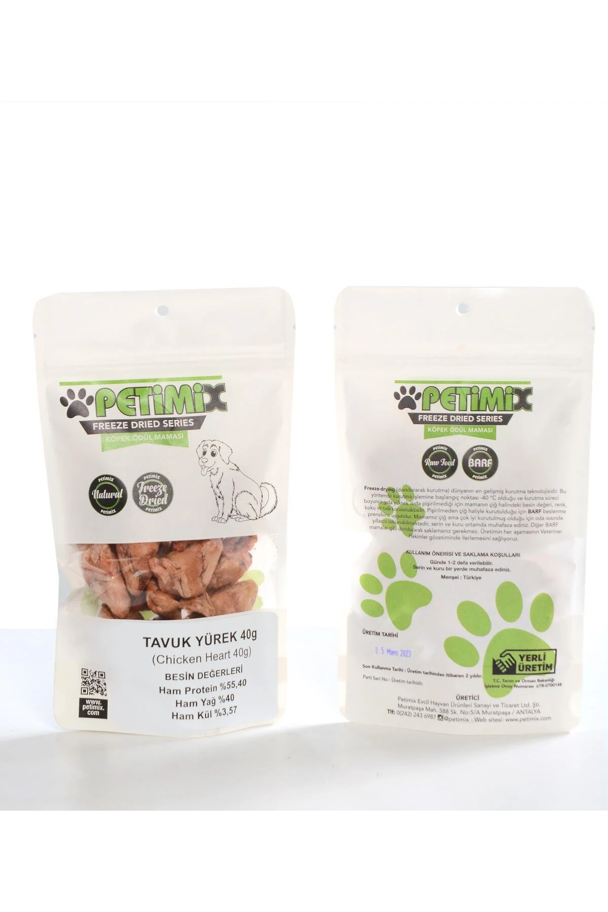 Freeze Dry Tavuk Yürek 40g Köpek Ödül Maması