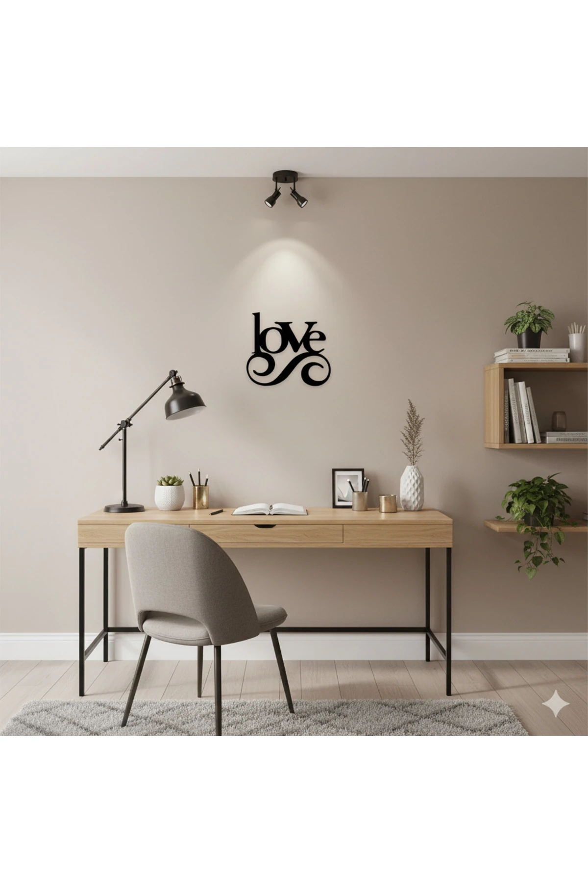 Love/Aşk dekoratif metal tablo