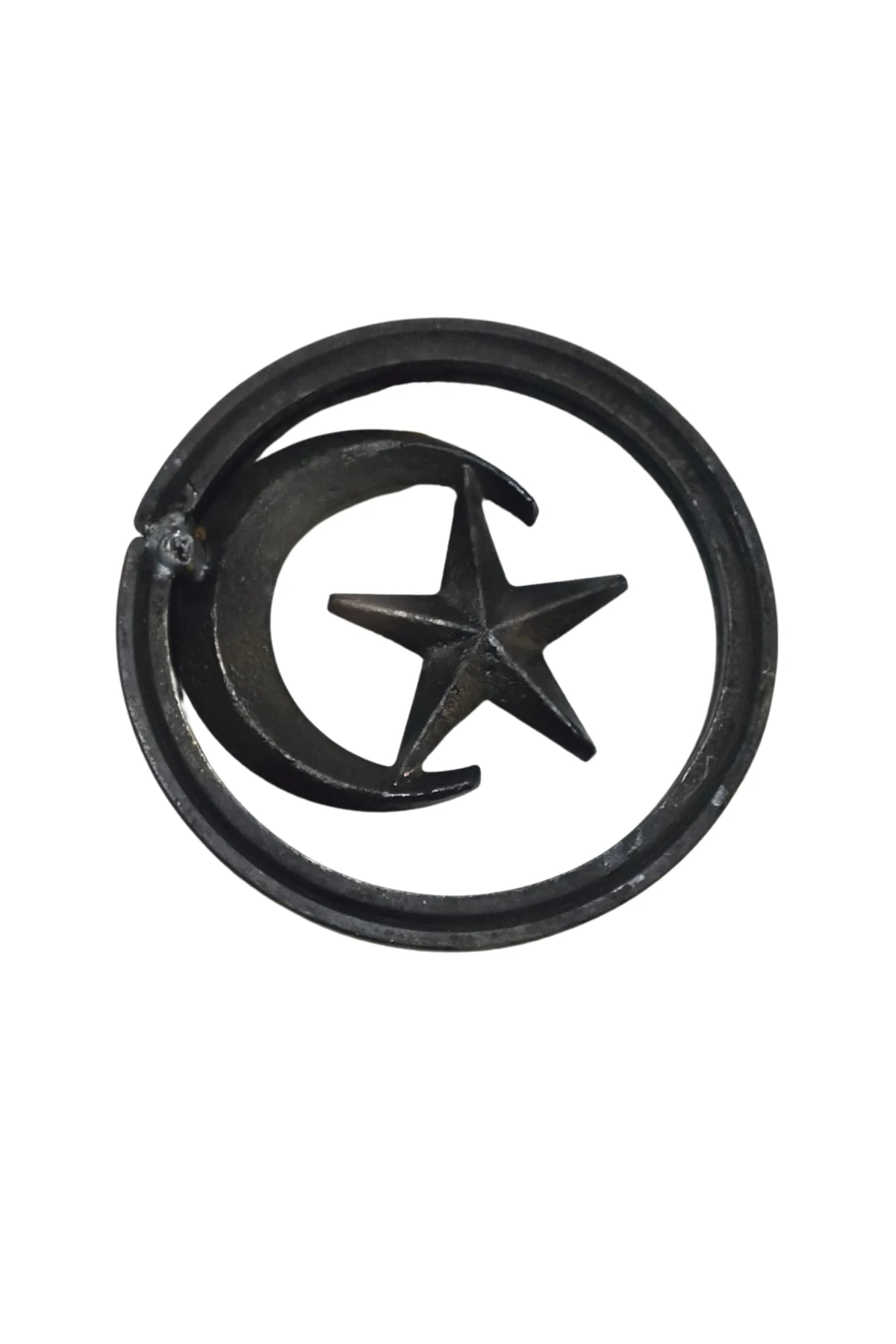 Metal Ay Yıldız Ferforje Türk Bayrağı