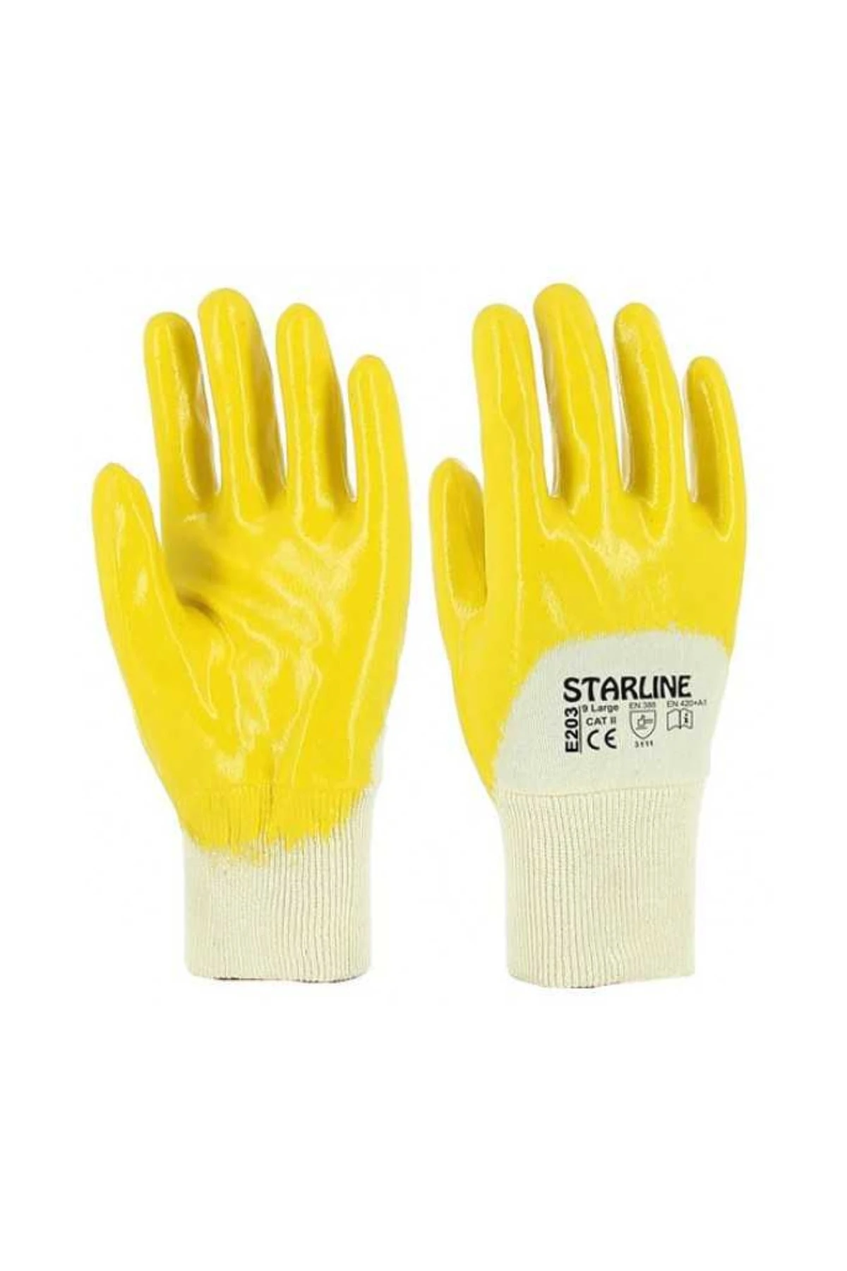 Sarı Starline E-203 Nitril Iş Eldiveni No 10