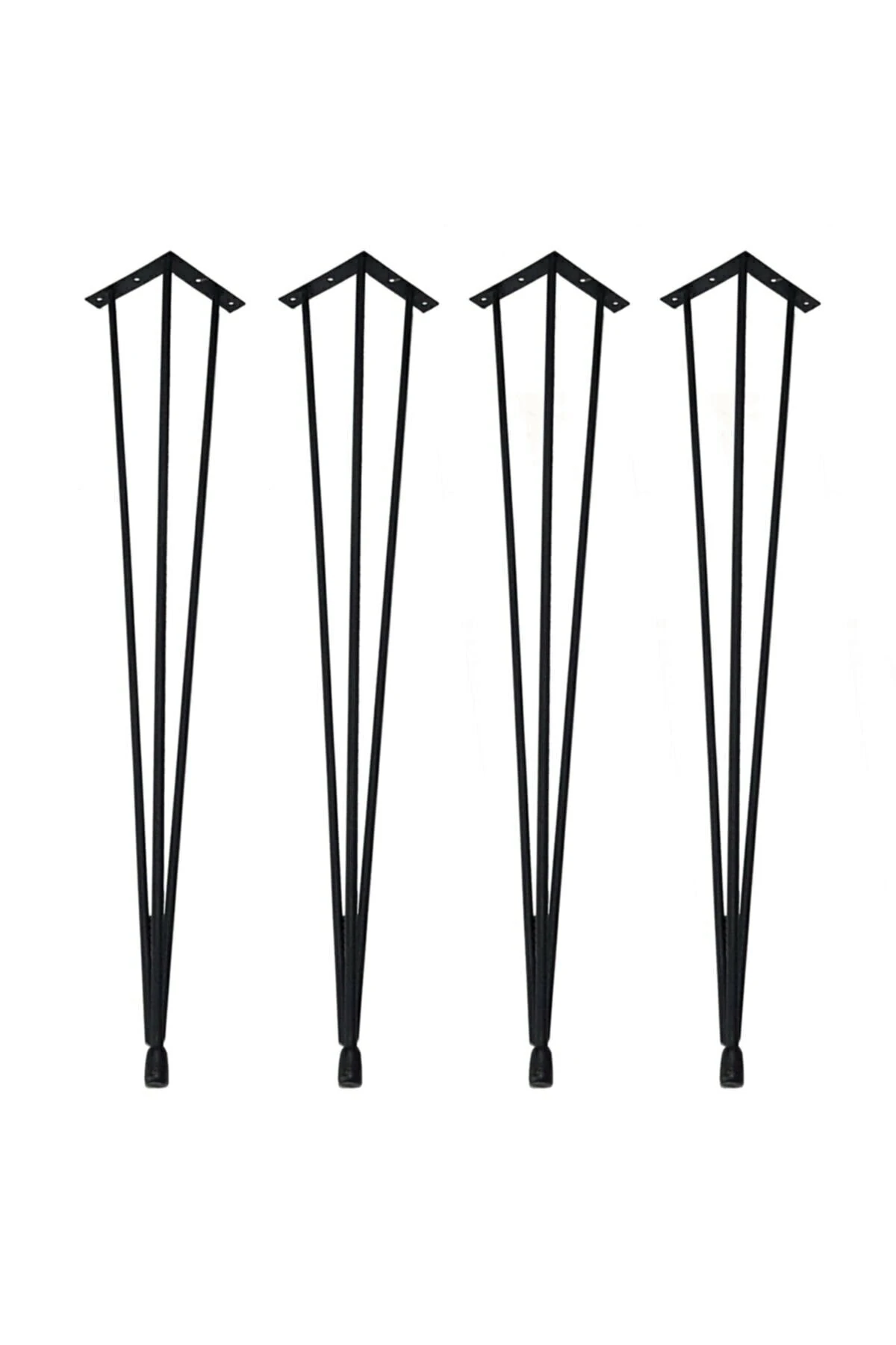 Firkete Masa Ayağı 4'lü / Dresuar Ayağı / Siyah Renkli