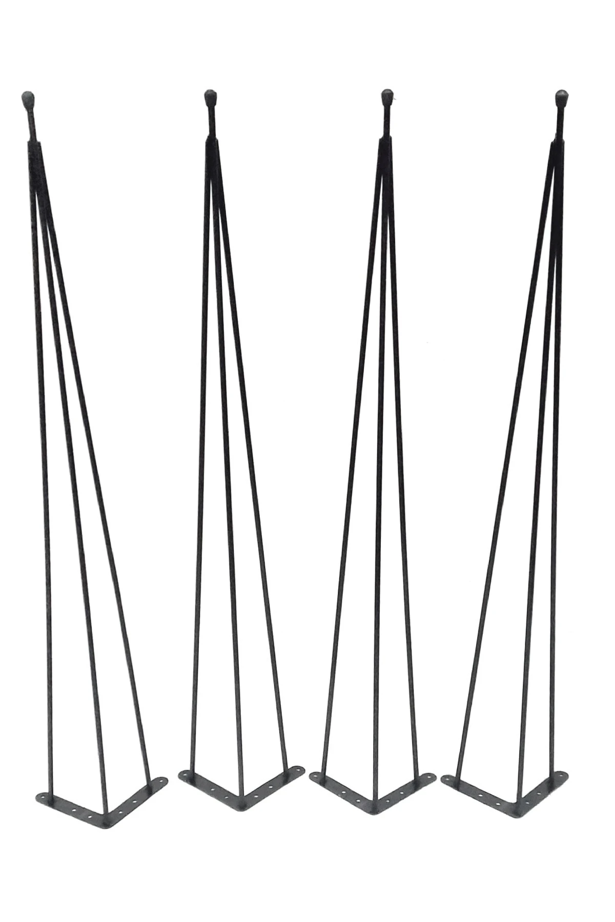 Firkete Masa Ayağı 4'lü / Dresuar Ayağı / Siyah Renkli