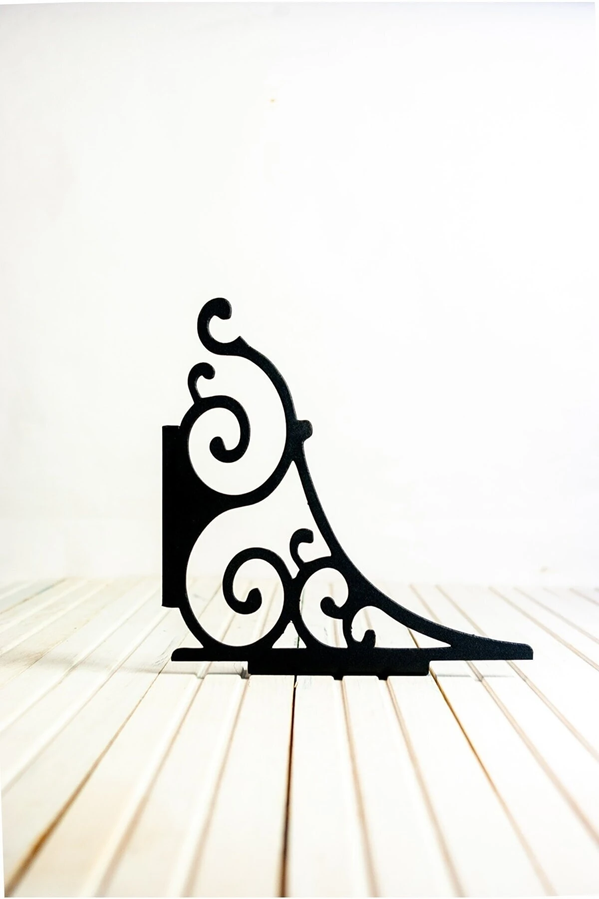 Metal Raf Ayağı 2'li Set / Çiçeklik / Kitaplık / Siyah Renkli (2 Adet Raf Ayağı + Dubel + Vida)