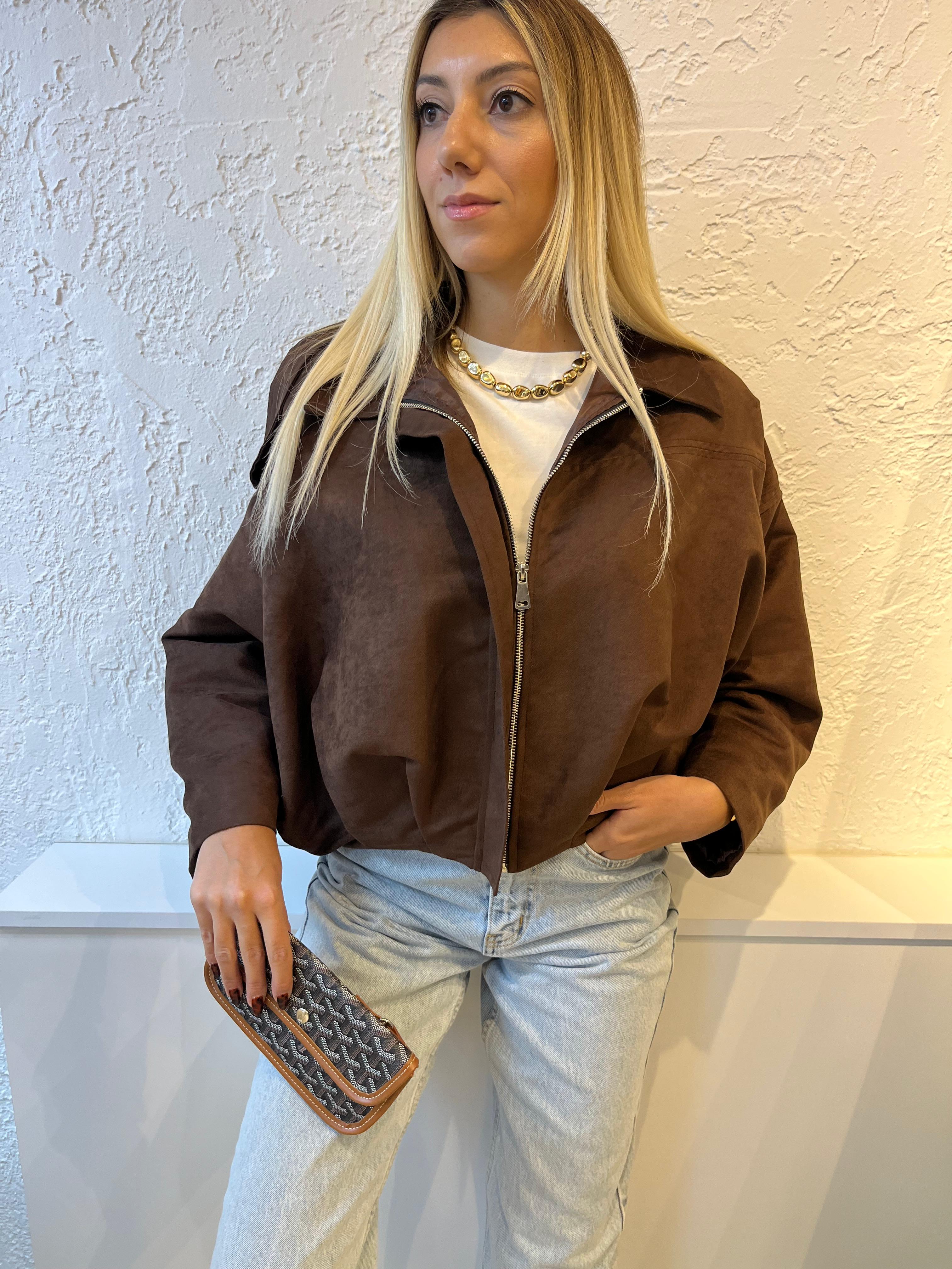 KAHVERENGİ BOMBER CEKET