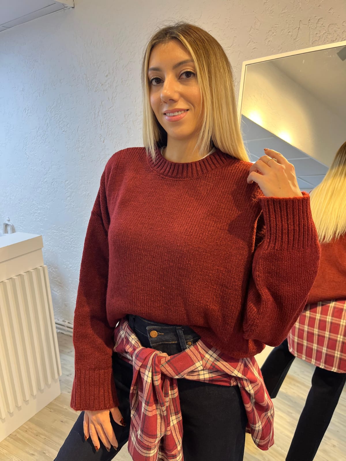 BORDO OVERSİZE KAZAK