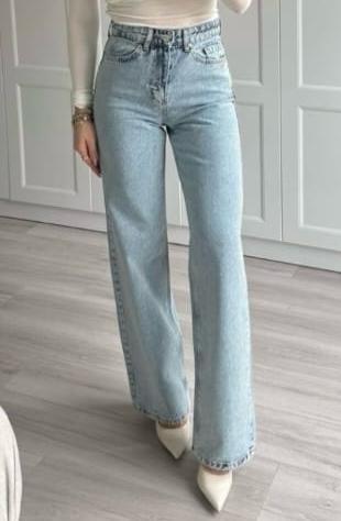 Açık Mavi Straight Jean