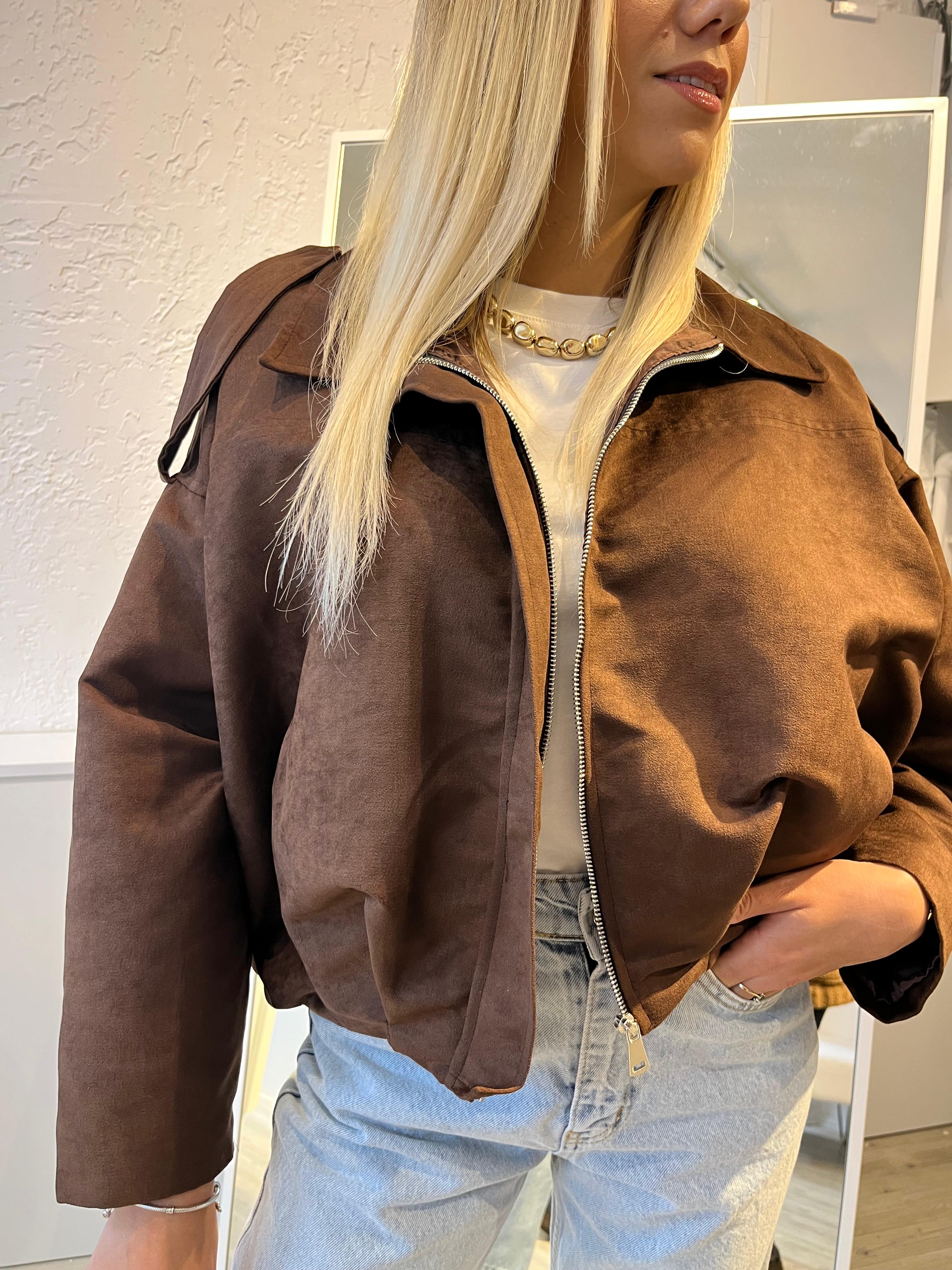 KAHVERENGİ BOMBER CEKET