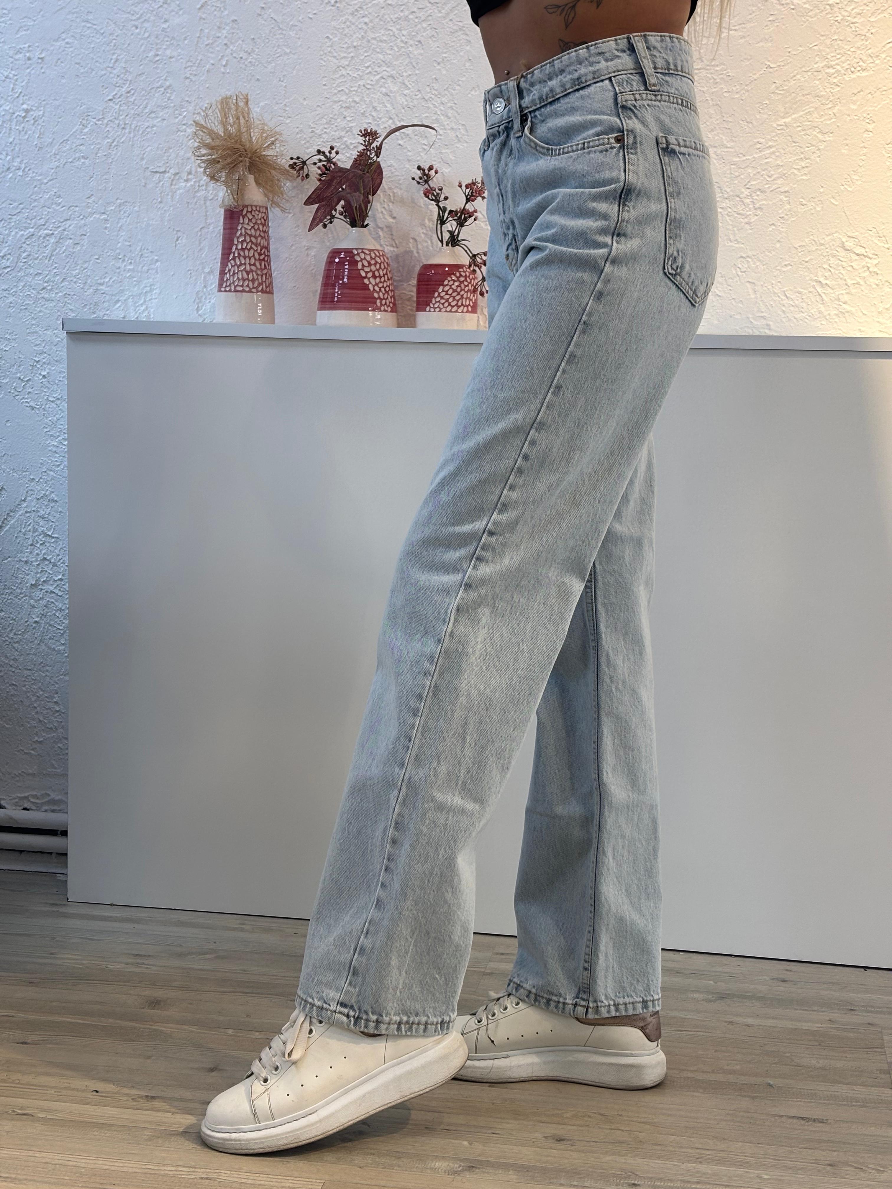Açık Mavi Straight Jean