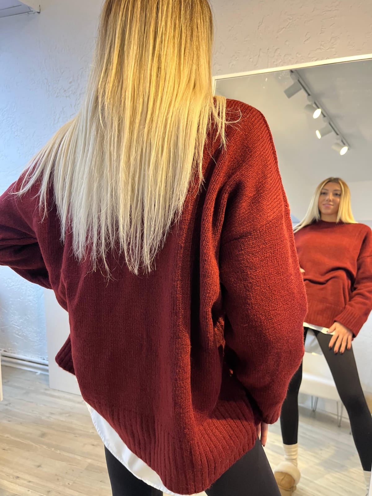 BORDO OVERSİZE KAZAK