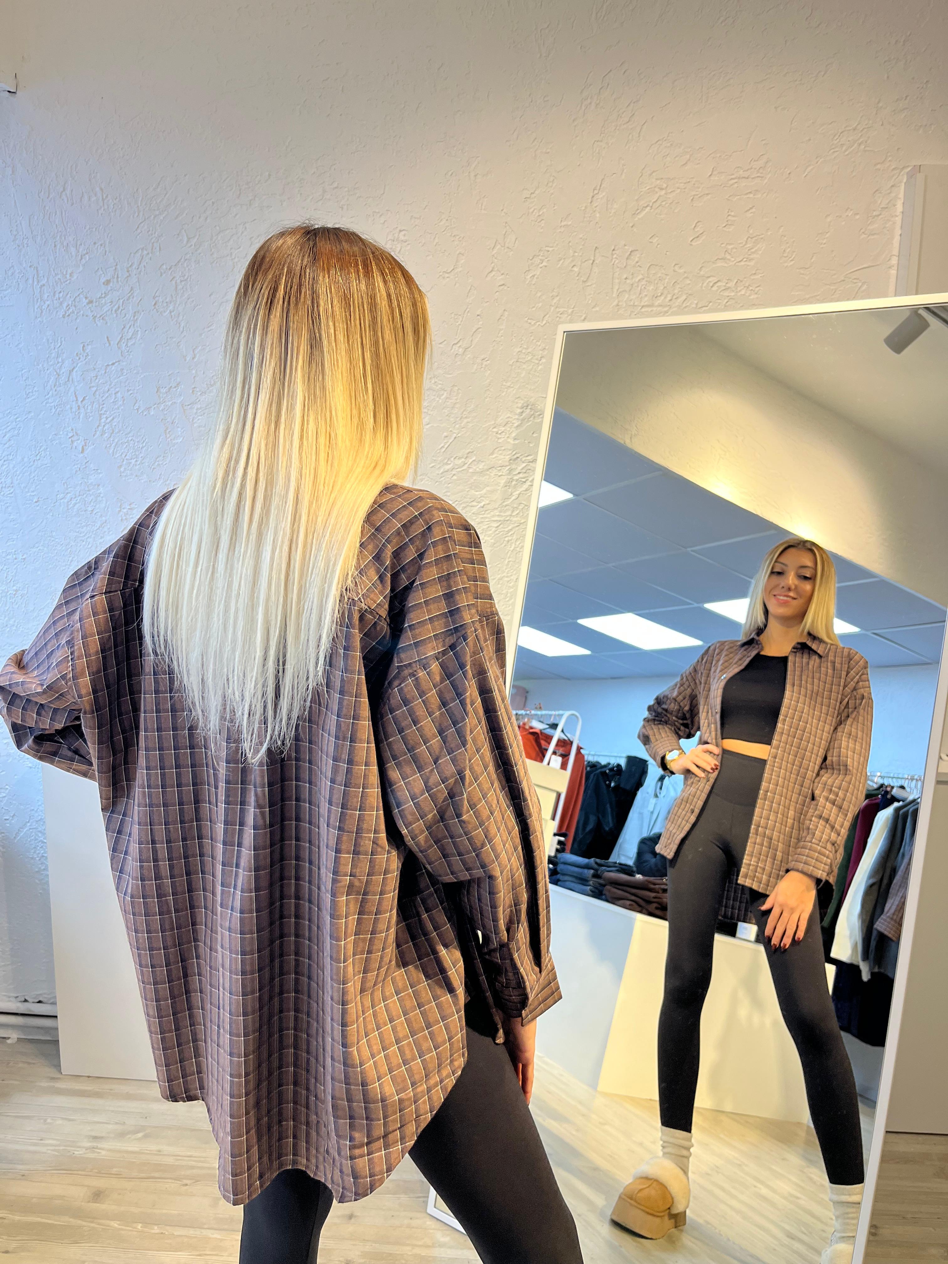 KAHVERENGİ ODUNCU GÖMLEK