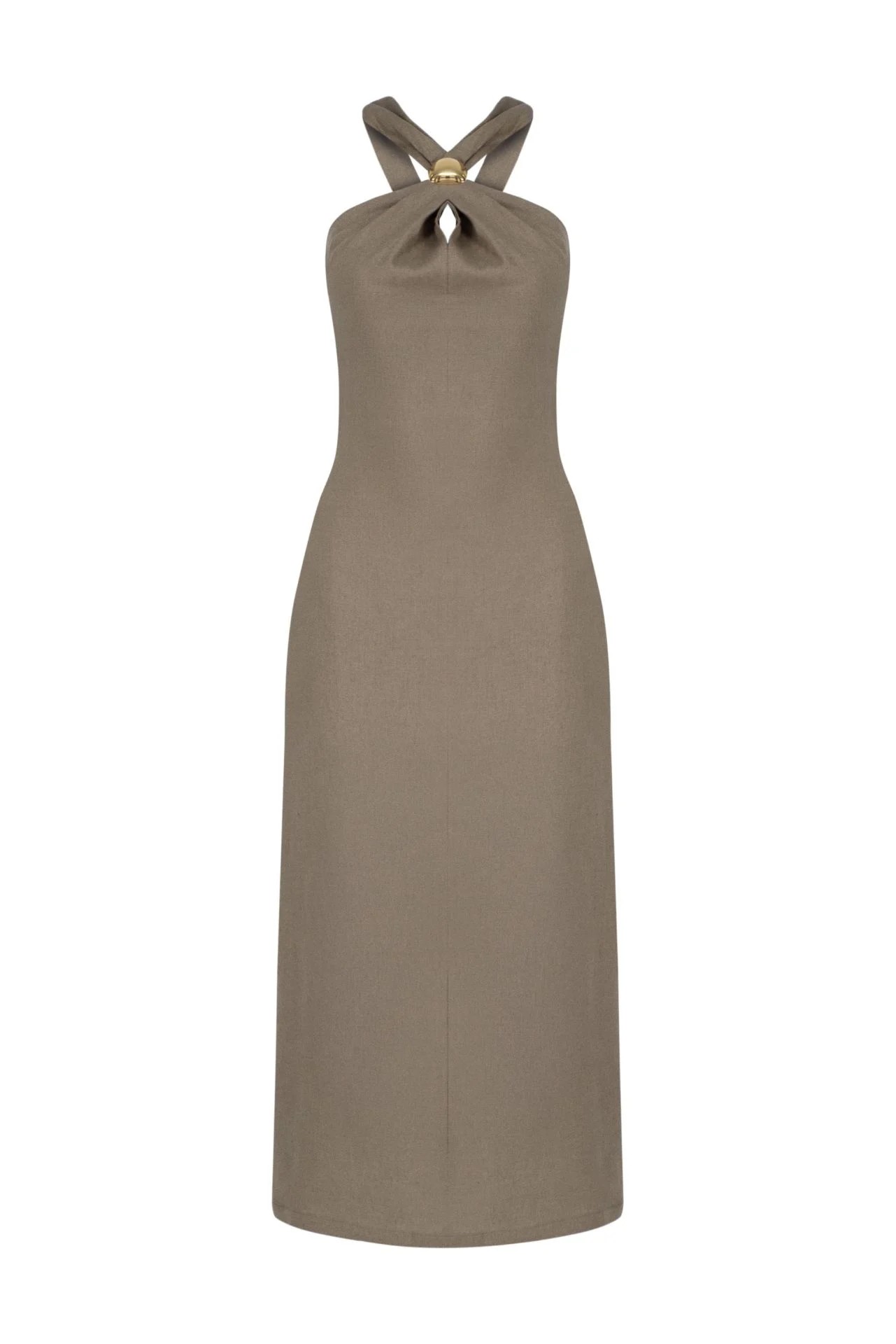 Boho Elbise - Bej