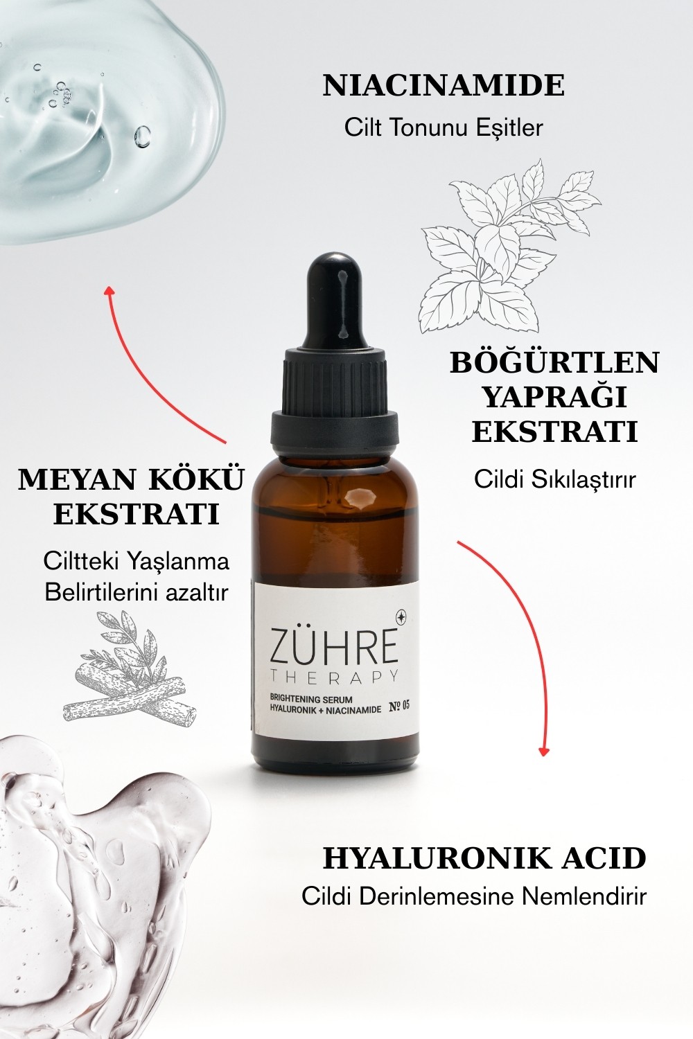Brightening Serum | Niacinamide & Hyaluronik Asit İçerikli Aydınlatıcı Yüz Serumu - Zühre Therapy 